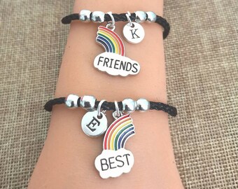 Best friend Bracelet, Best friend Gift, Rainbow Best friends, Best friend Gifts, BFF bracelet, friendship, Bracelet set, set of 2, Set of 3