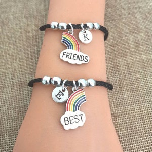 Bracciale migliore amico, regalo migliore amico, Migliori amici arcobaleno, Regali migliore amico, braccialetto BFF, amicizia, set di braccialetti, set di 2, set di 3