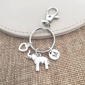 Elephant Gifts, Elephant Lover Gift, Elephant Keychain, Elephant Keyring, Elephant Birthday, Elephant Charm, Friends keychain, Animal