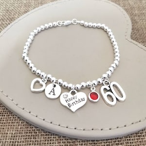 60th birthday gift, 60th birthday gift for Women, Women birthday gifts, 60th birthday jewelry, 60th birthday bracelet, Grandma, Mother, 60