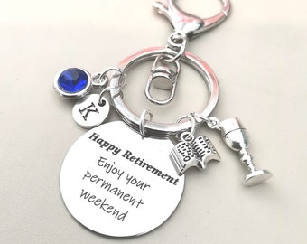 Ruhestandsgeschenk für Frauen, Happy Retirement Gift, Ruhestand Geschenk für Frauen, Ruhestand Schlüsselanhänger, Happy Retirement, Arbeitskollegin Geschenk,
