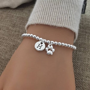 Dog bracelet, Pet loss gifts, Dog paw bracelet, Dog charms, Paw bracelet, Dog loss gift, Dog gifts, Pet loss bracelet, Paw print jewelry