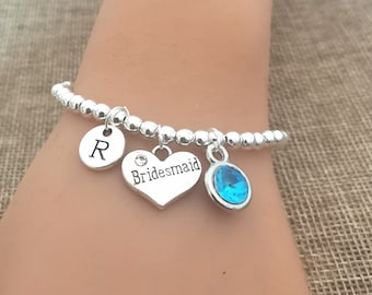 Bridesmaid gift, Bridesmaid bracelet, Bridesmaid jewelry, Brautjungfer Geschenk, Bruidsmeisje, Regalo damigella d'onore SET OF 2 3 4 5 6 7 8