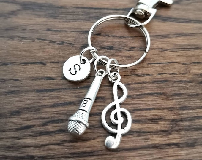 Gift for Singer, Singer Gift, Singer Keyring, Singer Keychain, Mens ...
