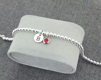 Pulsera de julio, pulsera de piedra de nacimiento de julio, pulsera de pulsera de rubí para mujeres, regalo de julio para mujeres, regalo para ella, cumpleaños de julio, piedra de nacimiento de julio,