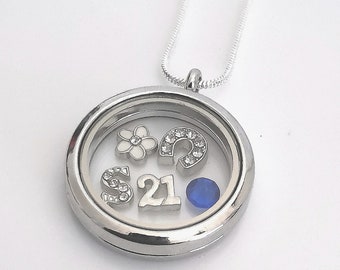 21st locket, 21st memory locket, 21st Birthday Gift Girl, 21st Birthday Necklace, 21st Birthday Gift, Birthday,21st jewelry, 21st Gift ideas