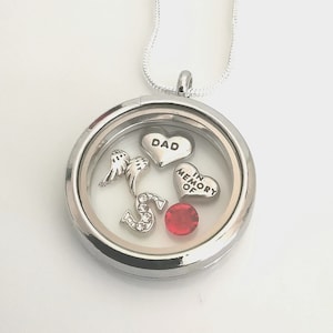 Dad Memorial Necklace, Dad Memory Locket, Dad Remembrance locket, Dad Memorial locket, Dad locket necklace, dad memorial gift, Dad jewlery