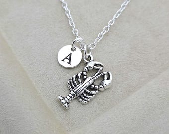 Hummer Halskette, Hummer Geschenke, Hummer Schmuck, Hummer Charm Halskette, Ozean, Hummer Anhänger, Strand, Krebs, Garnele, Meerestierliebhaber