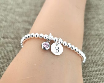Pulsera de piedra de nacimiento de octubre, piedra de nacimiento de octubre, pulsera para mujer, regalo de octubre para mujer, regalo para ella, pulsera de piedra de nacimiento, regalo para ella