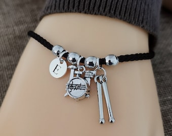 Schlagzeuger Armband, Schlagzeuger Geschenk, Herren Lederarmband, Freund Geschenk, Schlagzeug Geschenk, Schlagzeug Armband, Musik, Bandmitglied, Schlagzeuger Geburtstag,Geschenk