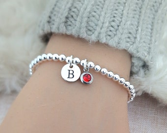 Pulsera de piedra de nacimiento de julio, piedra de nacimiento de julio, pulsera de julio, pulsera de rubí para mujeres, regalo de julio para mujeres, regalo para ella, cumpleaños de julio