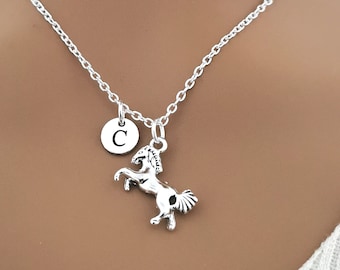 BNQL Collana Con Ciondolo Cavallo – Acciaio Inossidabile – Regalo Per Amanti Dei Cavalli E Ippica