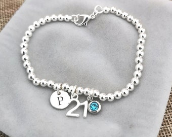 21st birthday gift for her, 21 birthday gift for her, 21st birthday present, 21st birthday bracelet,21st birthday gift,21st birthday jewelry