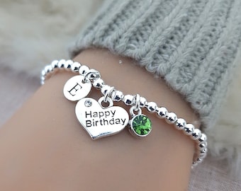Cadeau augustus voor vrouwen, armband augustus geboortesteen, geboortesteen augustus, armband augustus, peridot-armband, armband voor vrouwen, cadeau voor haar