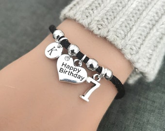 7th  birthday gift, 7th birthday bracelet, 7th birthday, 7th birthday girl, 7 year old birthday, Seventh birthday, 7th birthday girl gift