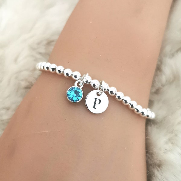 March bracelet, Bracelet for women, March birthstone bracelet, March gift for women,gift for her,birthstone bracelet, Aquamarine Bracelet