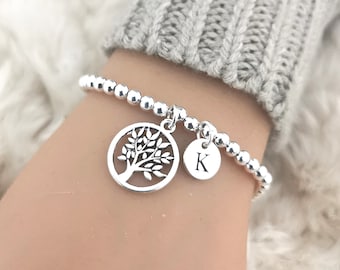 Tree of Life Bracelet, Tree of Life Jewelry, Tree Gifts, Personalised Jewelry, Jewery for Her, Family Tree, Initial Bracelet, Wedding,Custom