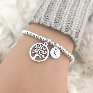 Armband levensboom, levensboom sieraden, boomcadeaus, gepersonaliseerde sieraden, sieraden voor haar, stamboom, initiaal armband, bruiloft, custom