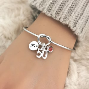 Cadeau 50e anniversaire pour femme, cadeau 50e anniversaire pour elle, cadeau 50e anniversaire, bracelet 50e anniversaire, cadeau 50e anniversaire, bijoux 50e anniversaire