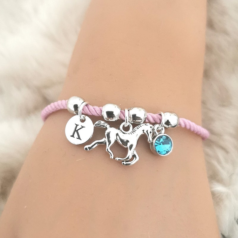 🎁Buy 2 FREE SHIPPING🎁 Personalized Horse Bracelet Kids, Horse Gift, Horse Charm, Horse Lover, Horse Gifts for Her