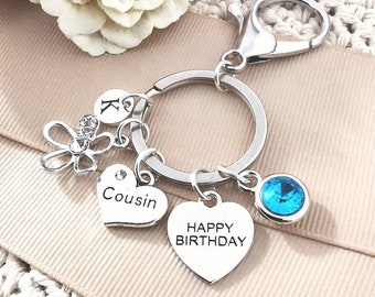 Cousin birthday gift, Cousin keyring, Cousin keychain, Cousin birthday, Cousin gift, Gift from Cousin, gift for Cousin,birthday gift for her