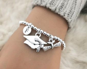Bracciale Laurea Leis Classe 2025 Intrecciato A Mano Regolabile - Regalo Per Studenti Universitari, Nastri Dorati