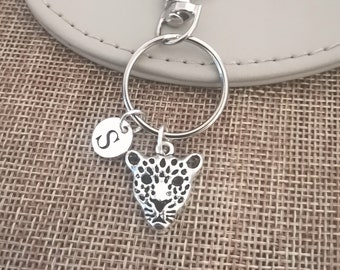 Leopard keychain, Leopard keyring, Leopard Gift, Leopard Face, Animal, Tiger, Wild Animal, Jaguar, Lion, Cheetah, Wild Cat, Snow Leopard