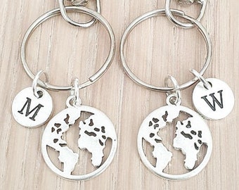Long distance, friendship gifts, long distance relationship keychain, boyfriend gift, girlfriend gift, long distance friendship bff, globe