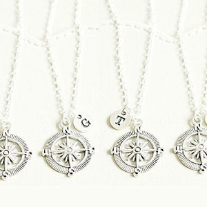 4 Friends Necklace, 4 Friends Gifts, Four Friends, Compass Friends Necklace, Four Friendship, 4 Sisters, 4 BFFs, 4 Best Friends, Set of 4
