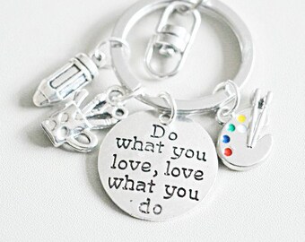 Artist Gift, Art Teacher Gifts, Painter Gift, Artist gift for Women, Artist Gifts, Artist Keychain, Artist Keyring, Art, Arts, Art Gifts