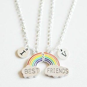 Best friend necklaces, Friendship necklace set, Best Friends charm, BFF necklace, Set of 2 necklaces, Set of 2 BFF, Personalized Gift
