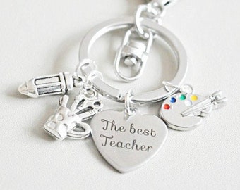 Art Teacher Gift, Art Teacher Keychain, Art Teacher Keyring, Art Teacher Retirement, Art Class, Artist, Art School,Teacher,Nursery,Preschool