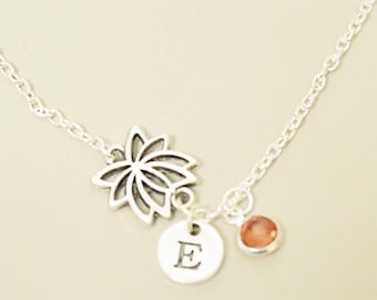 Silber Lotus Halskette, Lotus Anhänger, Lotus Charm, Lotus Blume Halskette, Blume Halskette, Zierliche Halskette silber, Blumen Charm Geschenk