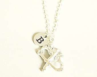 Hockey Necklace, Ice Hockey Necklace, Ice Hockey Gift, Hockey Gift, Ice Hockey Jewelry, Hockey Mom, Hockey Coach, Hockey Team, Hockey stick