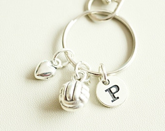 Volleyball Keychain, Volleyball Gift, Volleyball Keyring, Volleyball Mom, Volleyball Gift for Teammates, Volleyball Coach Gifts, Beach