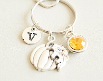 Pumpkin Keychain, Pumpkin Keyring, Pumpkin Jewelry, Pumpkin Gift, Pumpkin Charm Gift, Birthday Gift, Halloween, Farmer, Vegetable charm,Farm