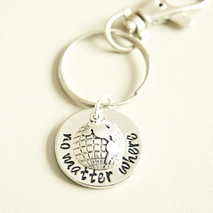 Fernbeziehung, Fernbeziehung, Fernbeziehung, Fern-Schlüsselanhänger, Stewardess Geschenk, Flugbegleiterin, Pilot, Globus, Geschenk, Bff