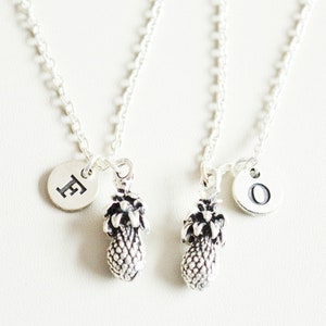 Ananas ketting, Ananas ketting set, 2 3 4 5 6 7 8 Beste vriend ketting vriend ketting, vriendschap sieraden, gepersonaliseerde Initial