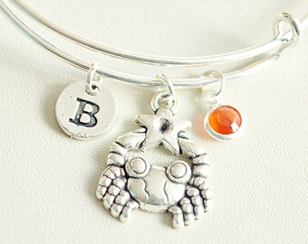 Cancer Bracelet, Cancer gift, Cancer Jewelry, Cancer Birthday gift, Zodiac Bracelet, Horoscope bracelet, Cancer Star Sign, June, July,Custom