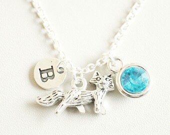 Fox Necklace, Fox Jewelry, Animal Necklace for friend, Fox Gift, Fox Charm Gift, Animal charm gift, Gift for fox lover, Silver Fox,Birthday