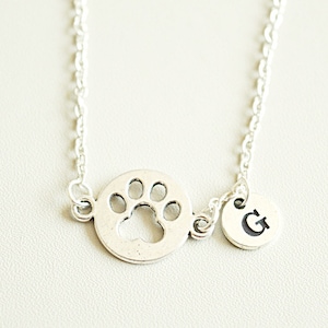 Paw Print Necklace, Dog Paw gifts, Paw print Jewelry, Personalized Dog gifts, Paw bracelet for her, Dog loss gift, Paw charm, Dog, Cat