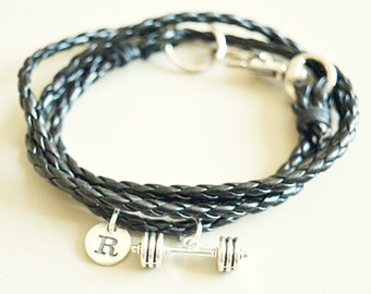 Dumbbell Bracelet, Barbell Bracelet, Fitness Bracelet, Workout Gift, Gym Bracelet, Gym Jewelry, Fitness Gift, Bodybuilder,Gym Buddy, Trainer