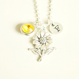 Daisy Necklace, Sunflower Necklace, Flower Necklace, Cute Necklaces, Flower Themed, Nature themed, Daisy Flower Gift, Sunflower Jewelry