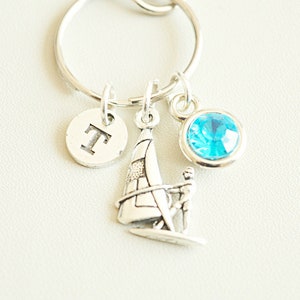 Sailing Keychain, Sailboat Keychain, Sailboat Keychain, Sailing Jewelry, Sailing Gift, Sailor gift, Wind Surfing gift, Wind surf, Sea, Ocean