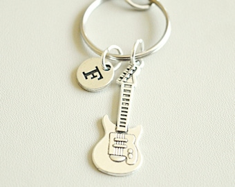Guitar keychain, Guitar keyring, Guitar Gift, Guitar Player, Electric Guitar, Guitarist, Guitar Lover, Band member, Rock, Heavy Metal, Music