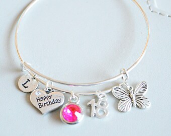 18th birthday present, gift for her, Gift For daughter, Birthday Gift For sister, Girl Birthday Gift, 18th Gift, 16 8 21 30 , bangle for her