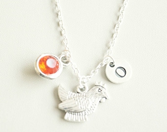 Chicken Jewellery, Chicken Necklace, Chicken Gifts, Chicken charm Necklace, Silver Chicken Charm, Farmer, Chicken farming, Animal, Chick,Hen