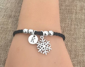 Bracelet flocon de neige, Bracelet d’hiver, Bracelet de Noël, Bijoux flocon de neige, Cadeau de bracelet d’hiver, Cadeau de flocon de neige, Flocon de neige, Neige, Glace