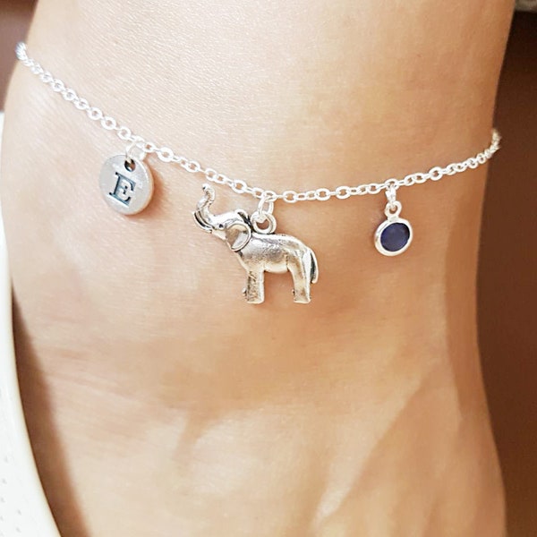 Elephant Anklet Etsy