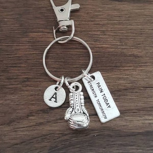 Boxen Schlüsselanhänger, Geschenk für Freund, Geschenk für ihn, Schmerz heute, Schlüsselanhänger, Boxen Schlüsselanhänger, Boxhandschuh, Box Schlüsselring, Fitness
